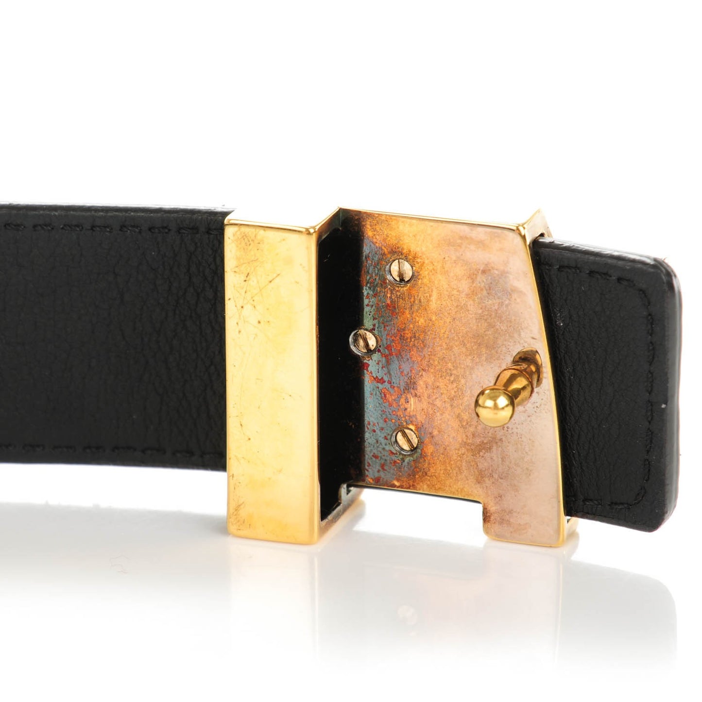 Suede Monogram 30mm LV Initiales Belt 90 36