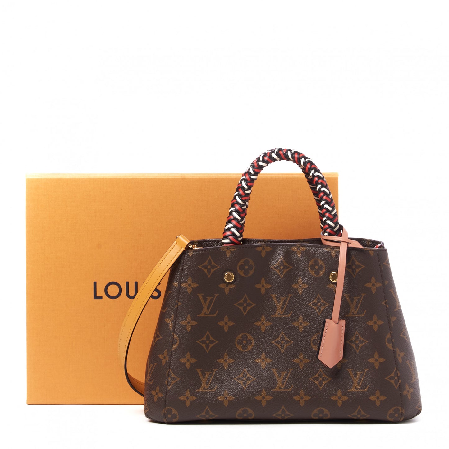 Monogram Braided Montaigne BB Coquelicot Creme Safran Peach