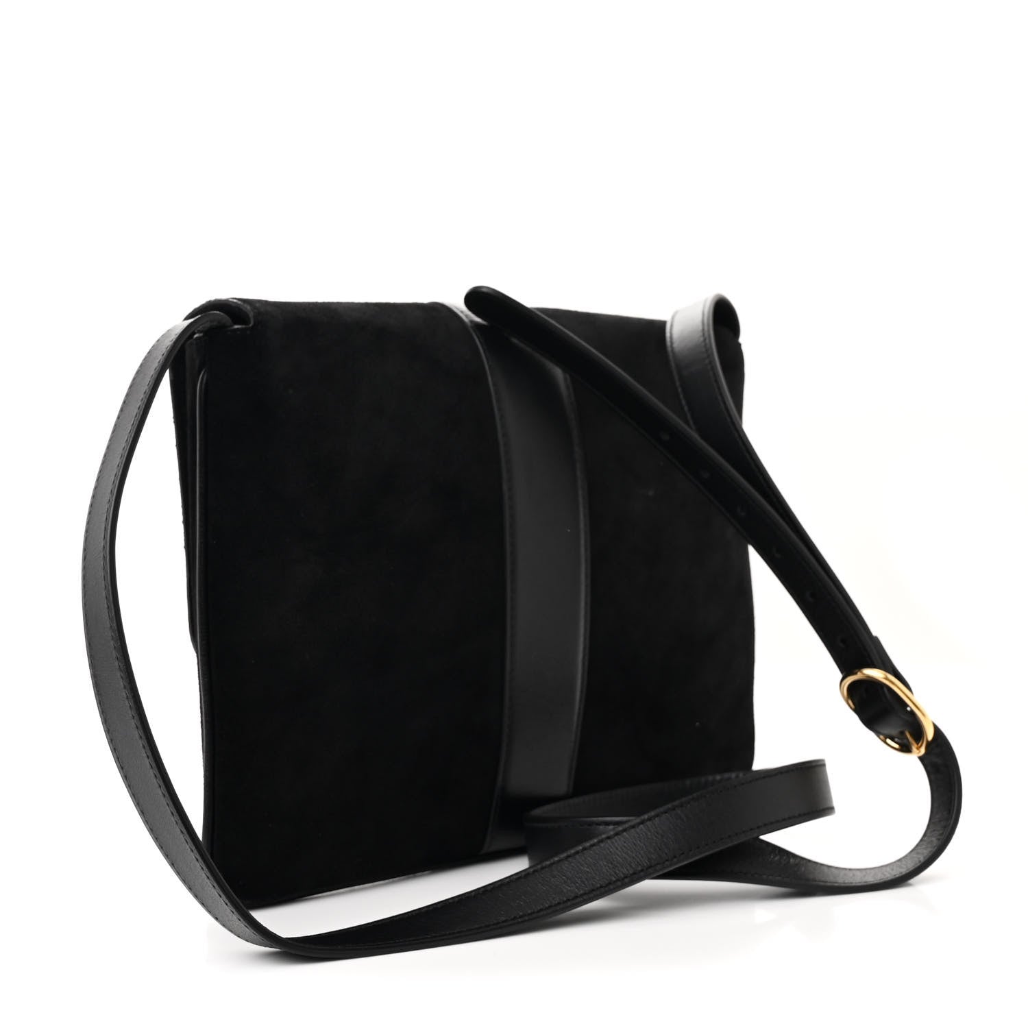 Gucci Suede Medium Arli Flap Shoulder Bag Black 3 of 12