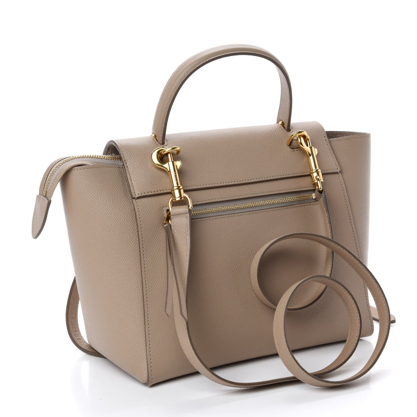 Grained Calfskin Micro Belt Bag Light Taupe