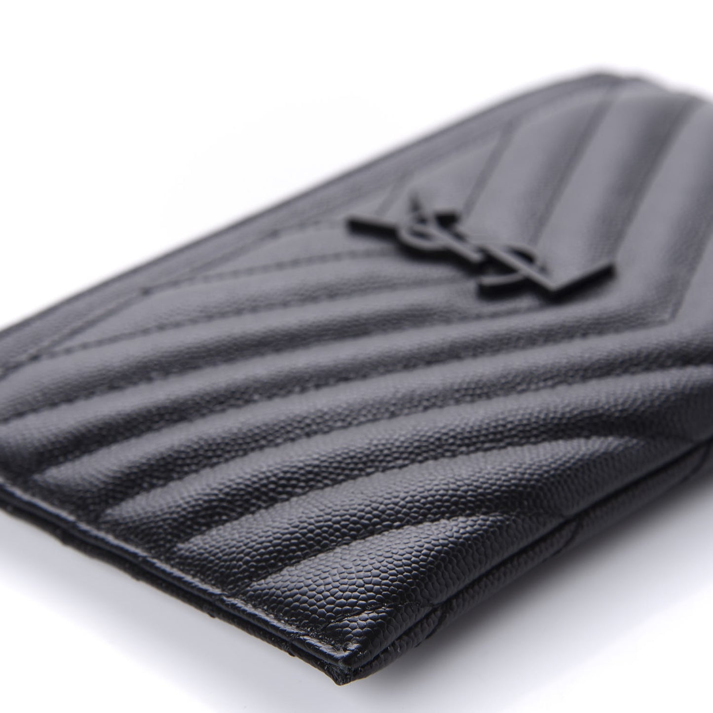 Grain De Poudre Chevron Monogram Bill Pouch Black