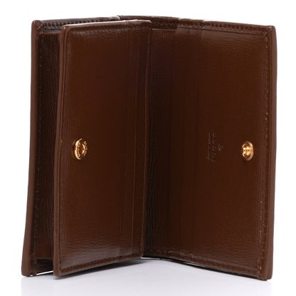 Gucci GG Supreme Monogram Geometric Horsebit 1955 Card Case Wallet Beige Brown Sugar Multicolor 5 of 8