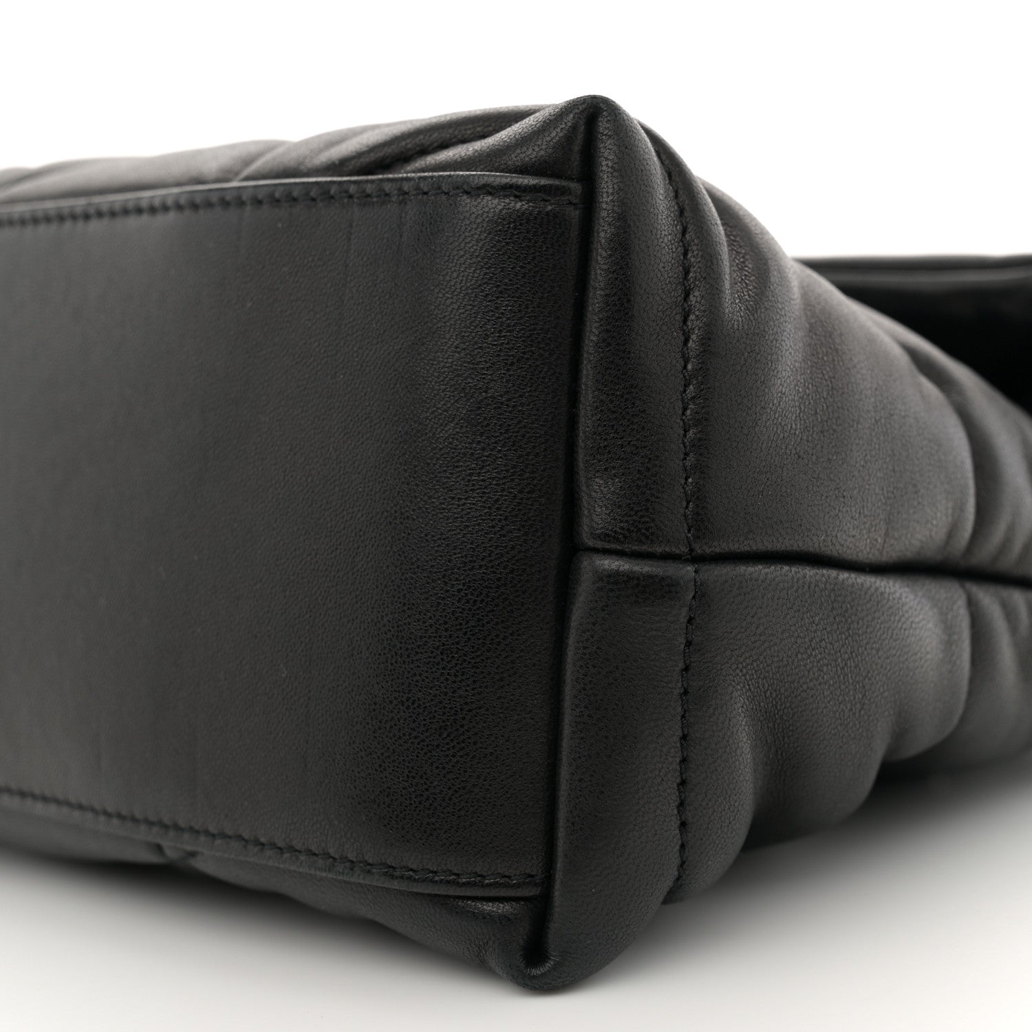Saint Laurent Lambskin Quilted Small Loulou Puffer Monogram Chain Satchel Black 10 of 13