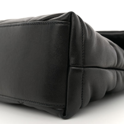 Saint Laurent Lambskin Quilted Small Loulou Puffer Monogram Chain Satchel Black 10 of 13