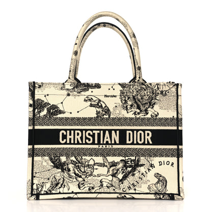 Christian Dior Canvas Zodiac Toile De Jouy Embroidered Medium Book Latte 1 of 8