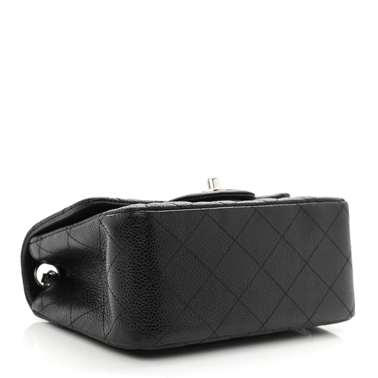 Caviar Quilted Mini Square Flap Black