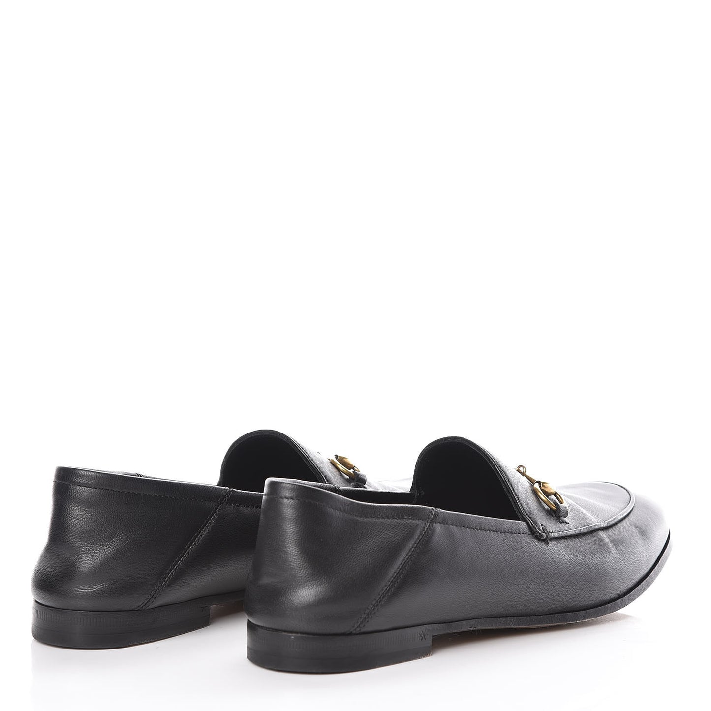 Lambskin Womens Brixton Horsebit Loafers 37.5 Black