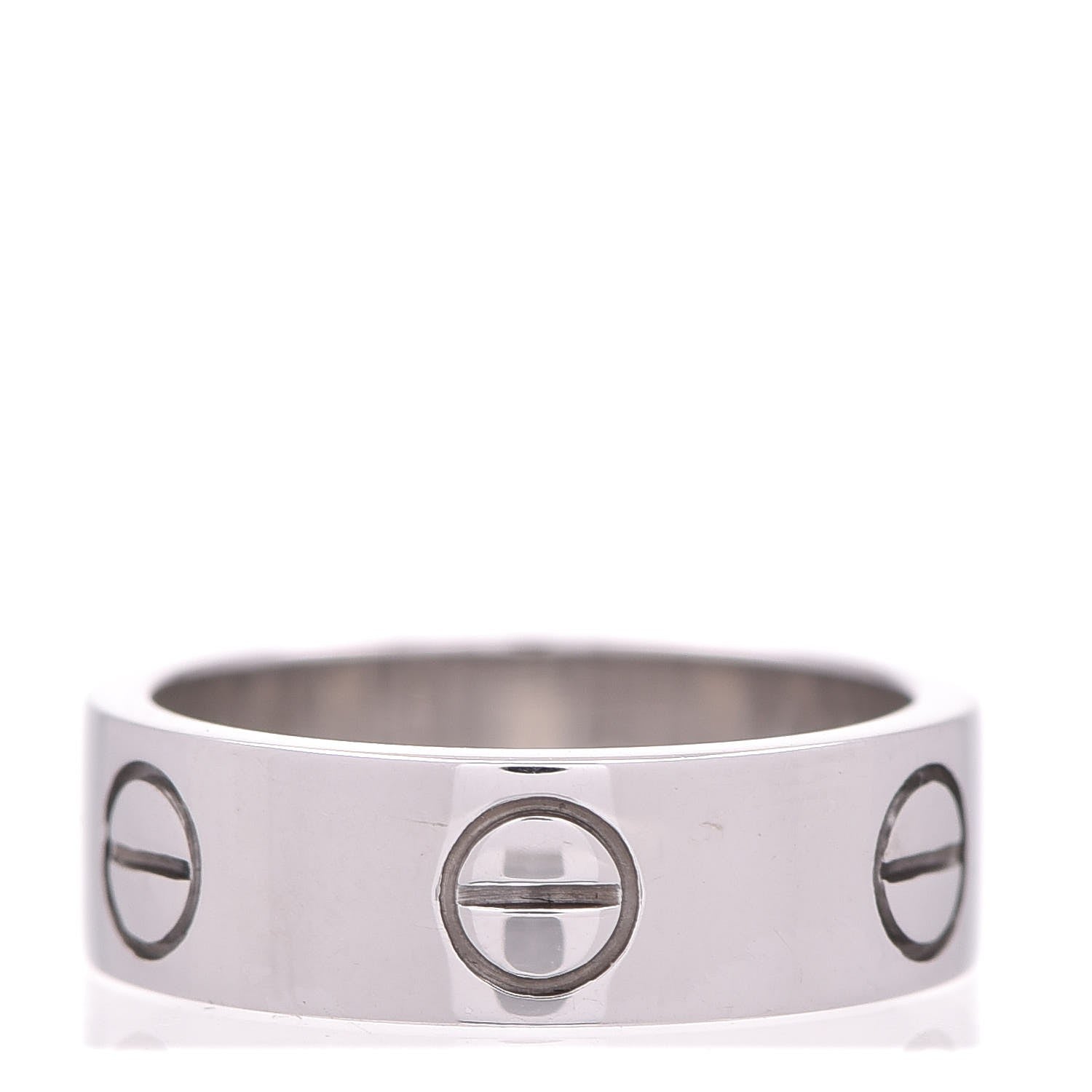 Cartier 18K White Gold 5.5mm LOVE Ring 48 4.5 1 of 6