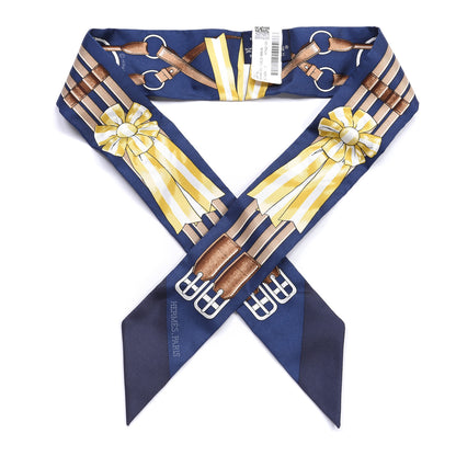 Hermes Silk Jumping Twilly Marine Gold Brun 1 of 4