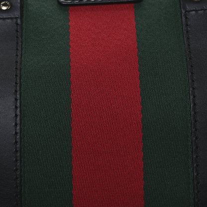 Gucci Monogram Vintage Web Medium Boston Black 8 of 10