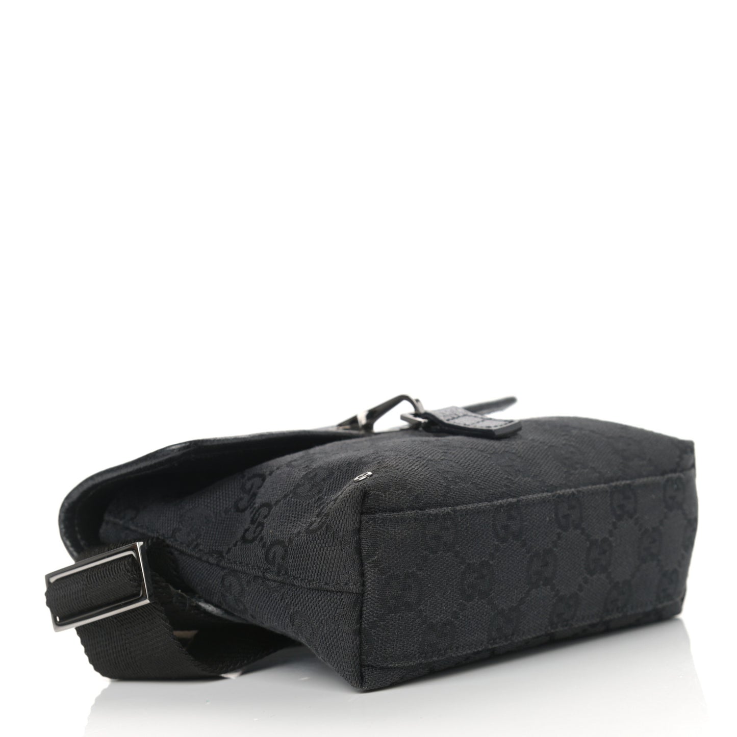 GG Monogram Web Flight Belt Bag Black