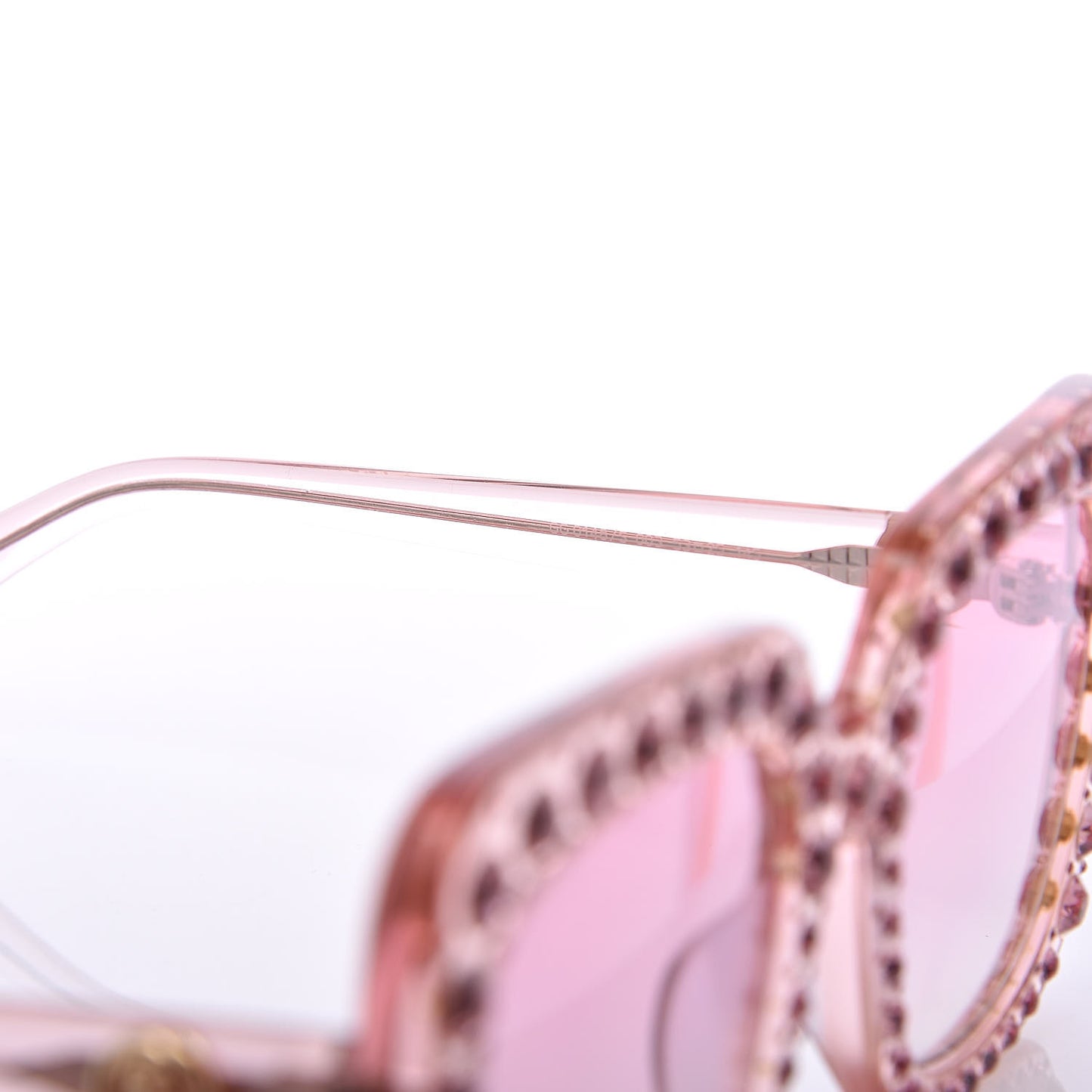 Crystal Square Frame Sunglasses GG0148S Pink