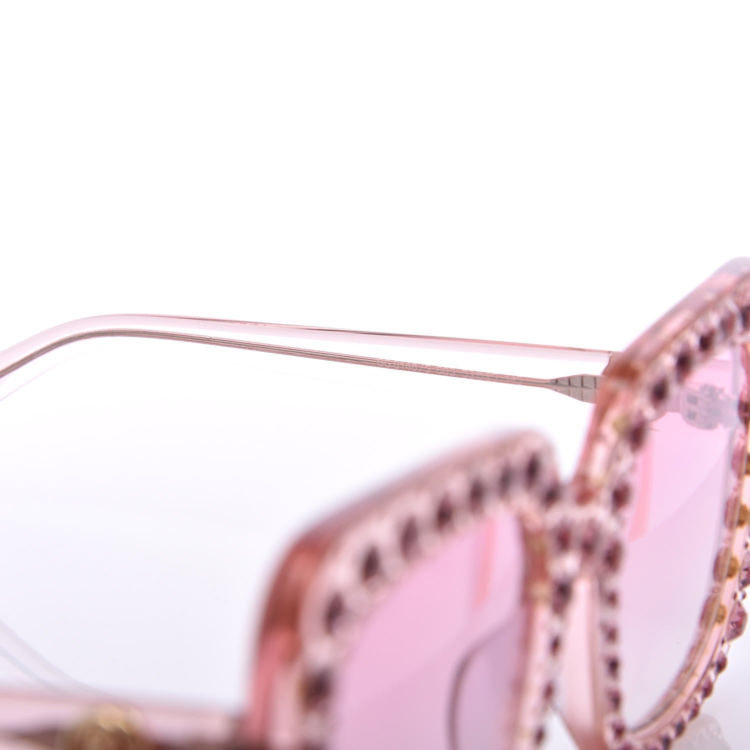 Gucci Crystal Square Frame Sunglasses GG0148S Pink 7 of 8