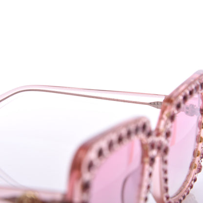 Gucci Crystal Square Frame Sunglasses GG0148S Pink 7 of 8