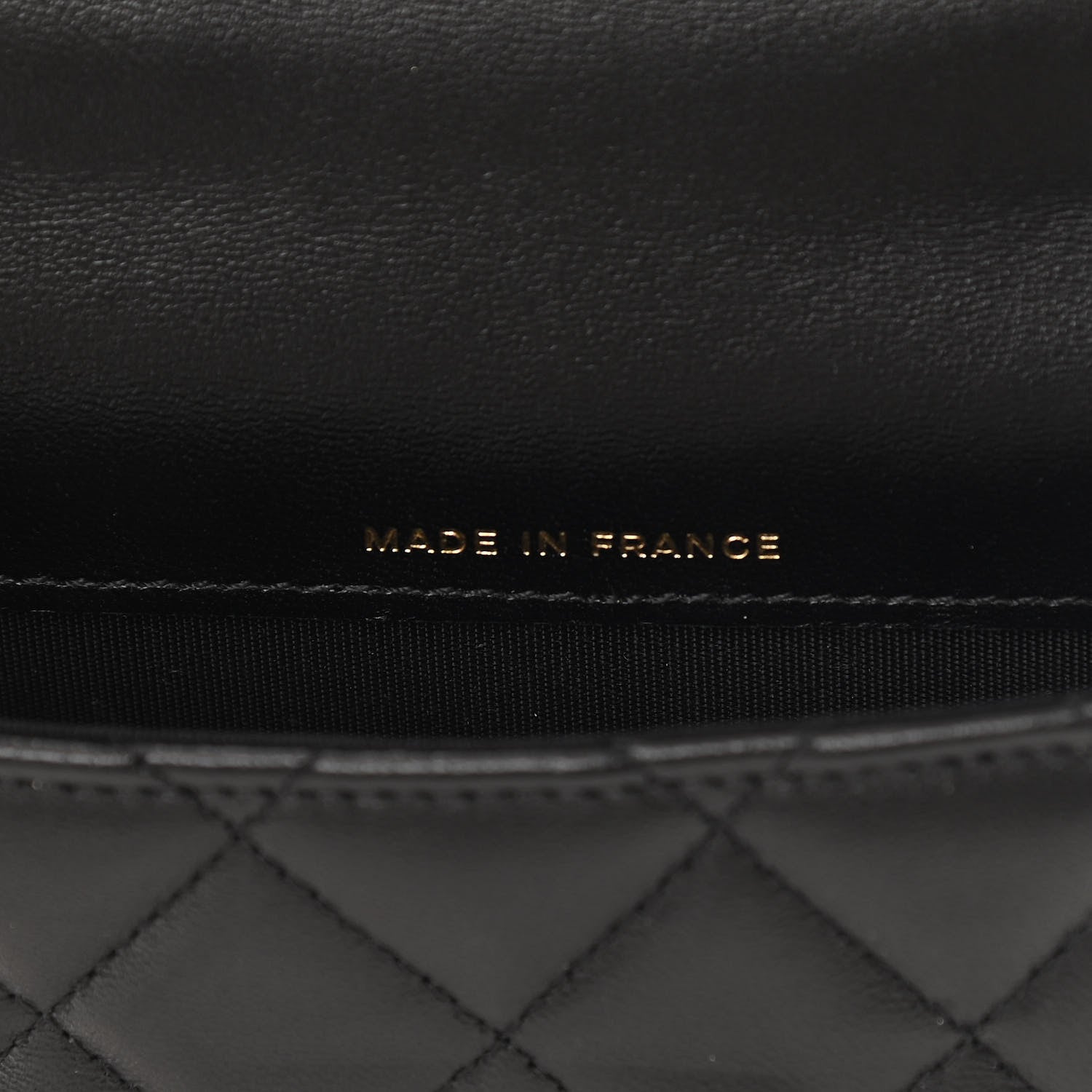 Chanel Lambskin Quilted Top Handle Flap Coin Purse With Chain Black 7 of 14