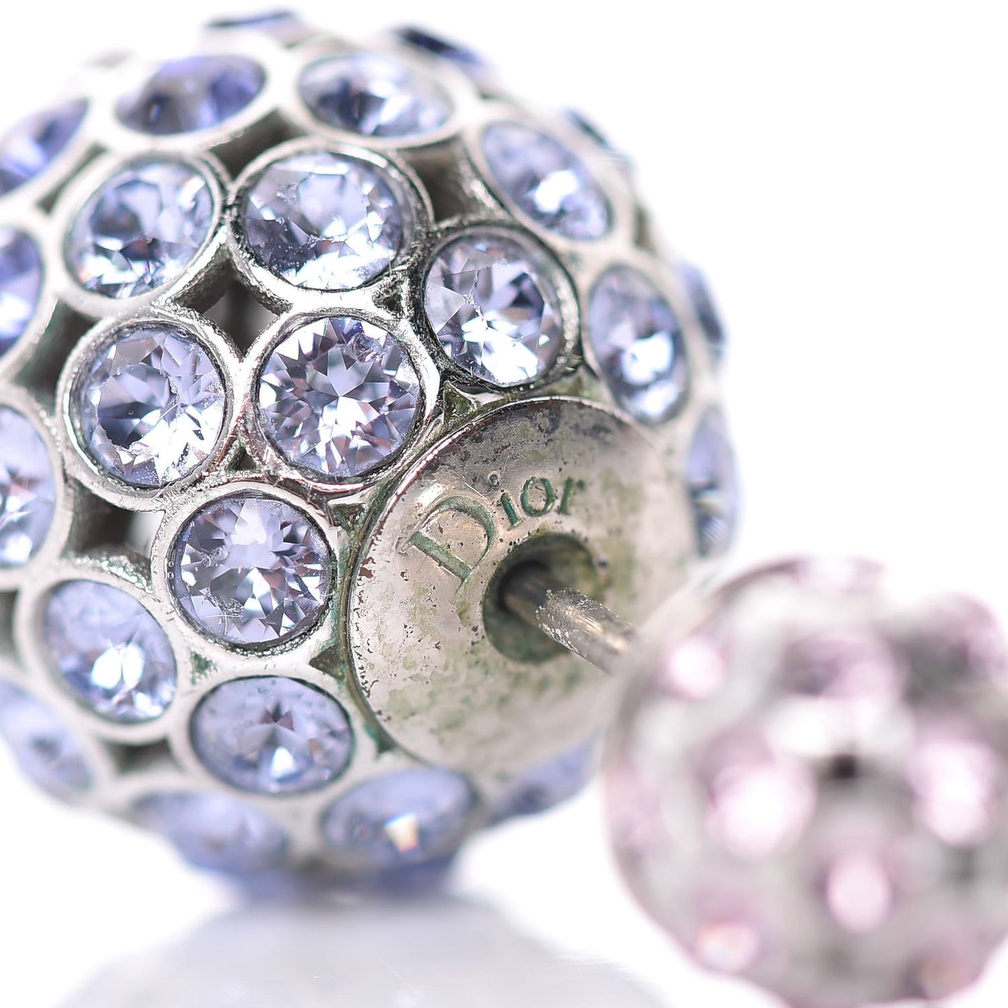 Crystal Mise En Dior Tribal Earrings Purple