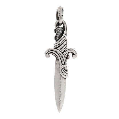David Yurman Sterling Silver Black Diamond Waves Dagger Amulet Pendant 3 of 4