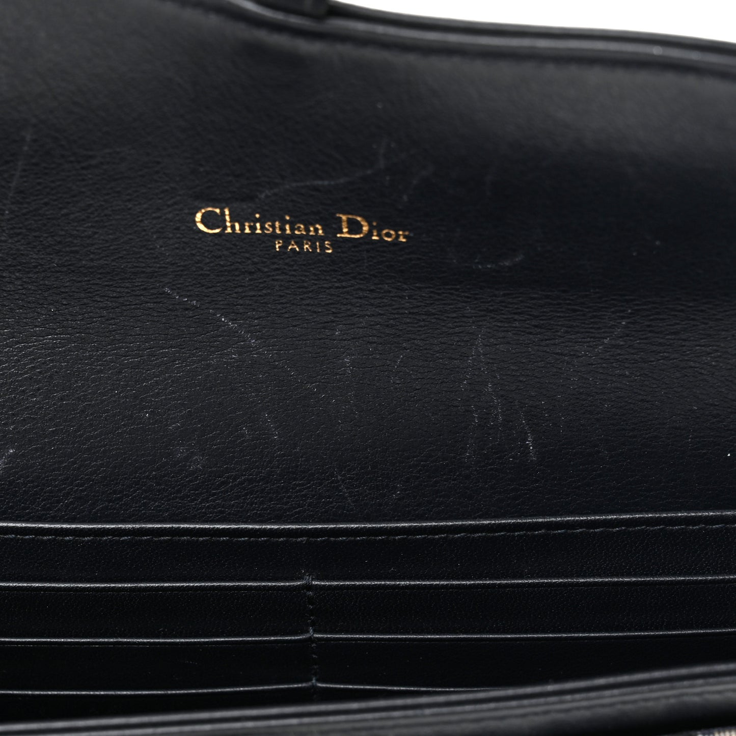 Oblique Saddle Chain Long Wallet Blue