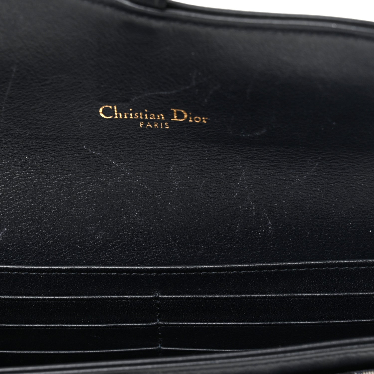 Christian Dior Oblique Saddle Chain Long Wallet Blue 12 of 14