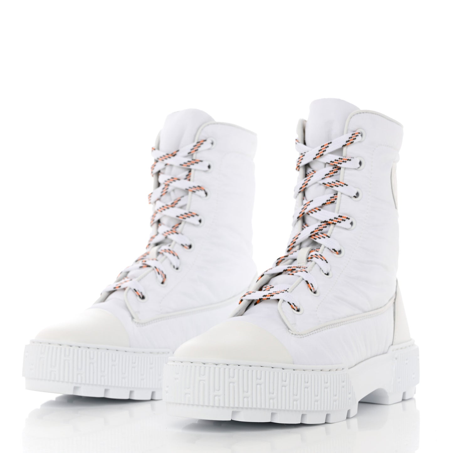Calfskin Parachute Fresh Ankle Boots 38.5 White