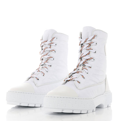 Hermes Calfskin Parachute Fresh Ankle Boots 38.5 White 3 of 8