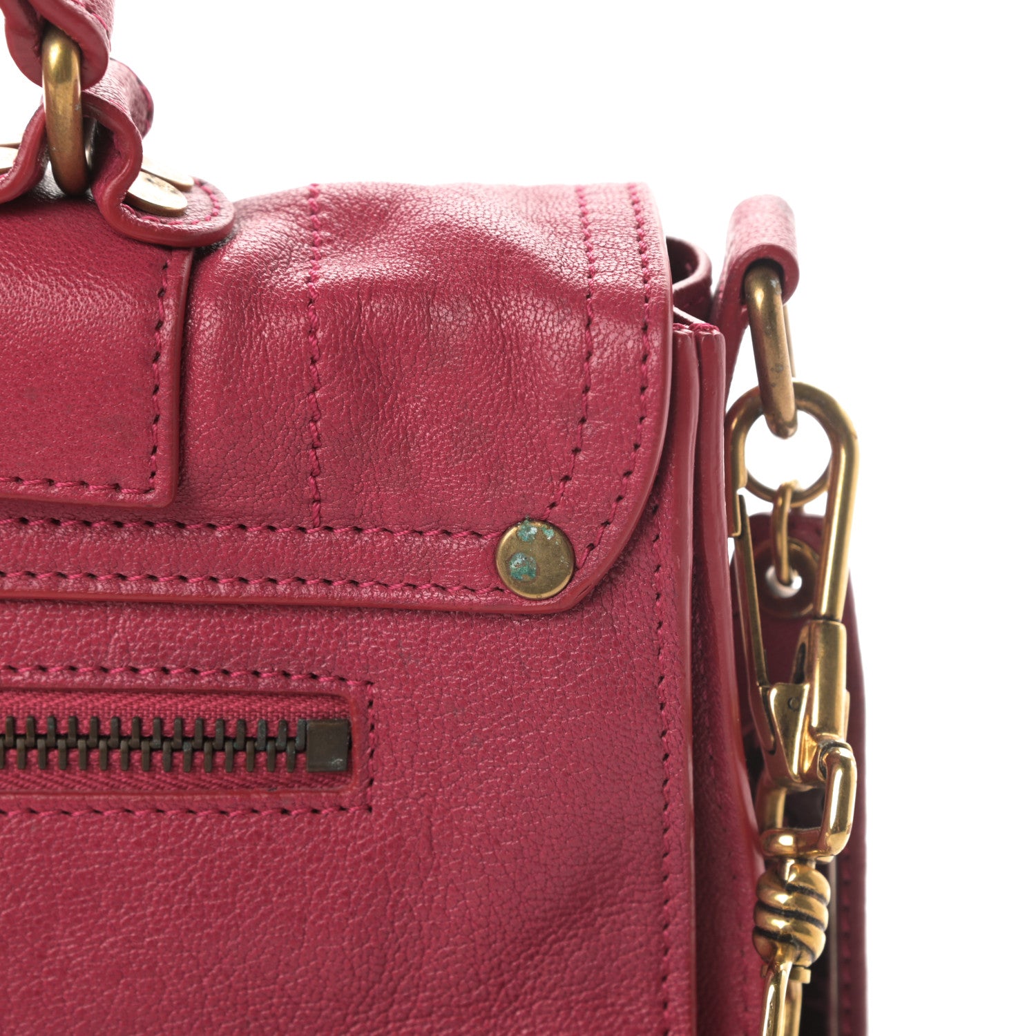 Proenza Schouler Lambskin Medium PS1 Satchel Raspberry 16 of 16