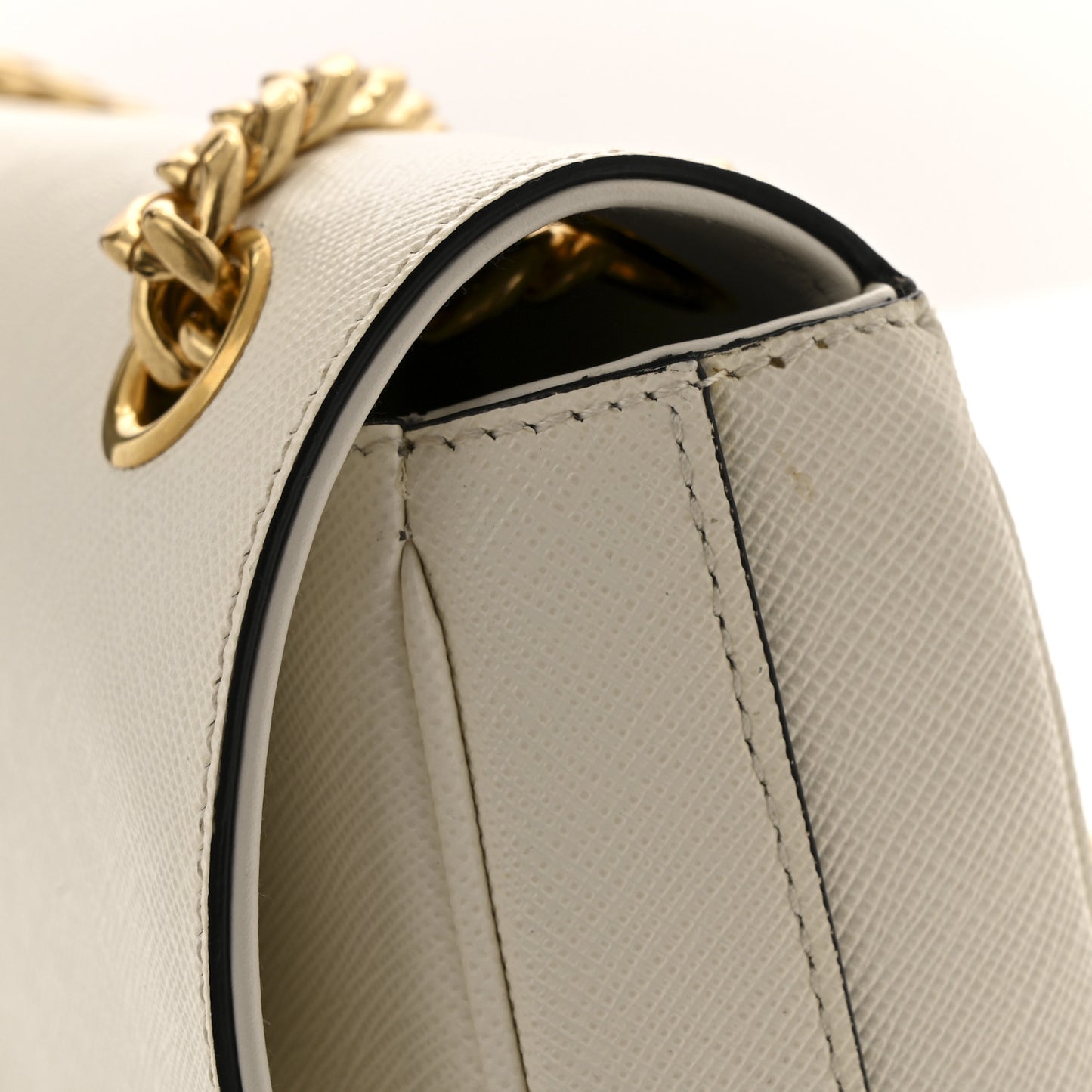 Saffiano Flap Shoulder Bag Talco