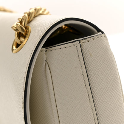 Prada Saffiano Flap Shoulder Bag Talco 13 of 16