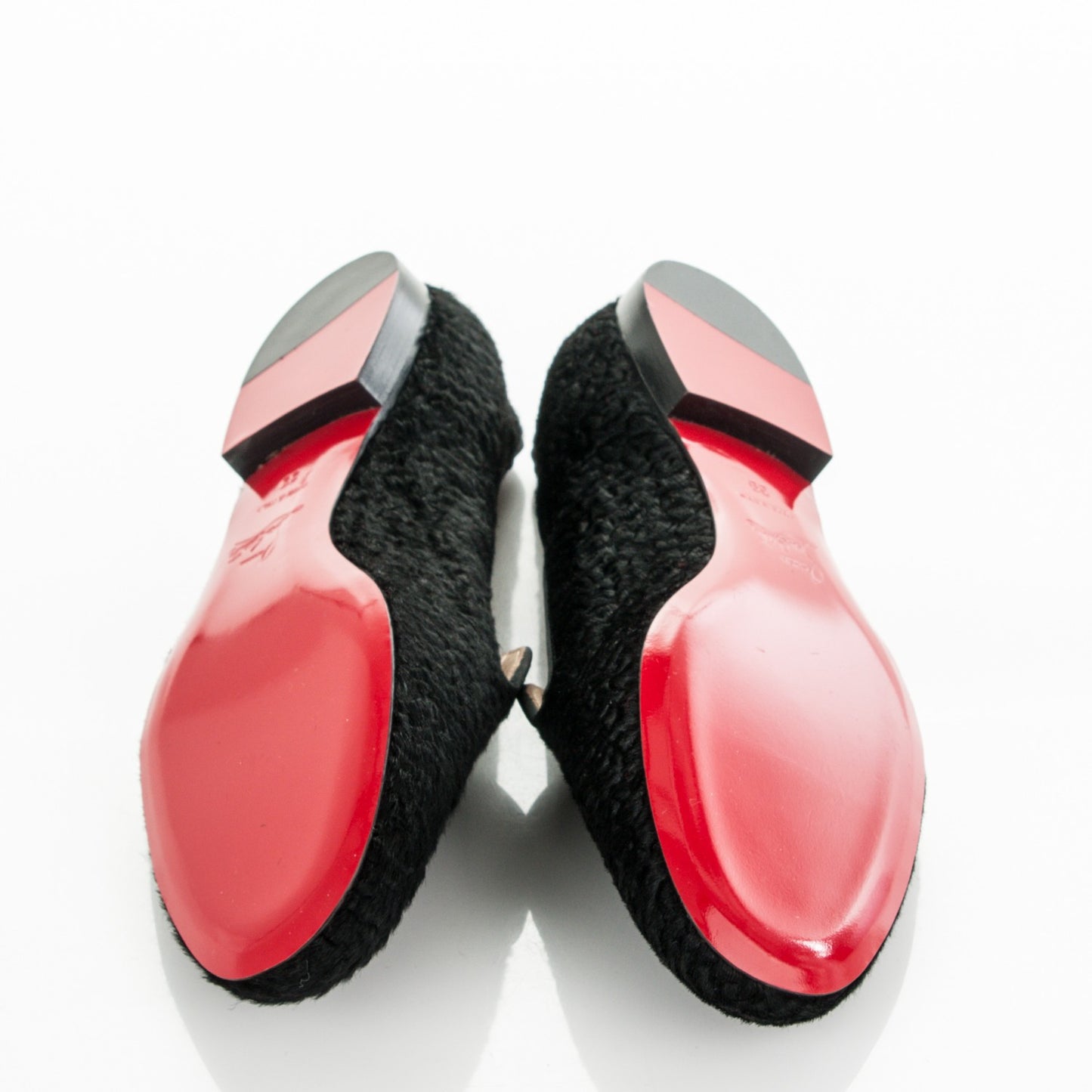 Curly Calf Hair Sakouette Flat Loafers 39 Black