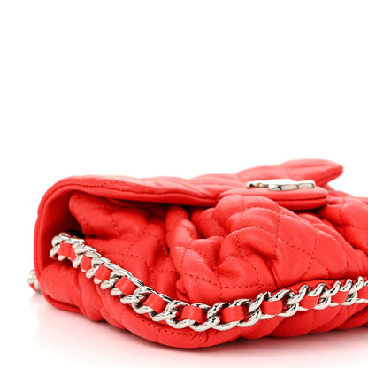 Chanel Washed Lambskin Mini Chain Around Messenger Red 9 of 11