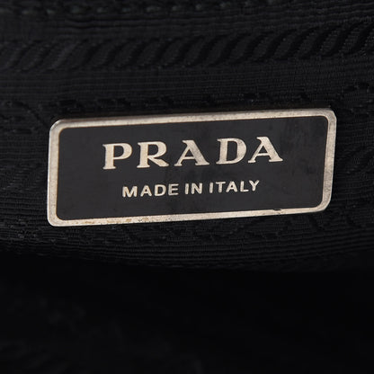 Prada Tessuto Nylon Saffiano Messenger Satchel Black 6 of 9