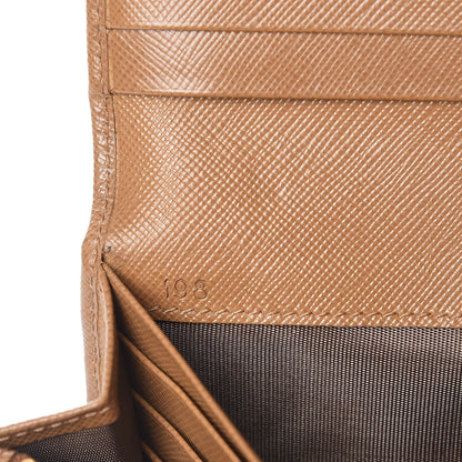 Prada Saffiano Continental Flap Wallet Caramel 7 of 12