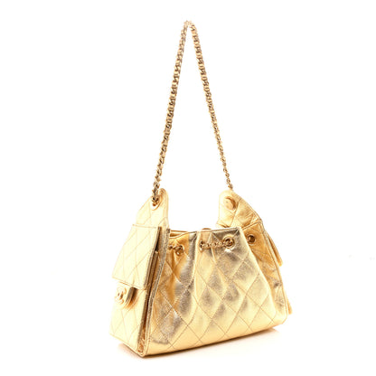 Chanel Metallic Caviar Quilted Mini Chanel 25 Handbag Gold 3 of 11