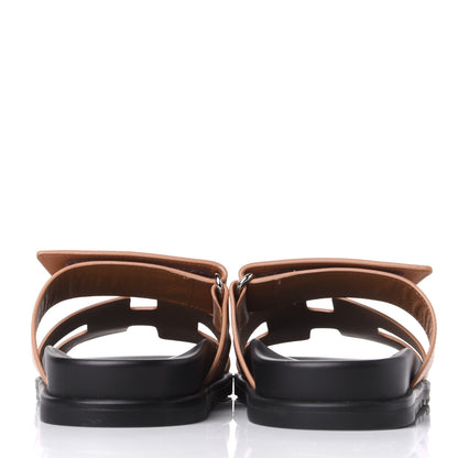 Hermes Calfskin Womens Chypre Sandals 36.5 Gold 6 of 11