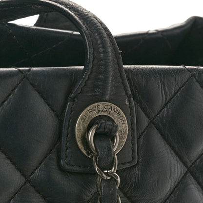 Chanel Calfskin Quilted Small Easy Shopping Tote Black 16 of 16