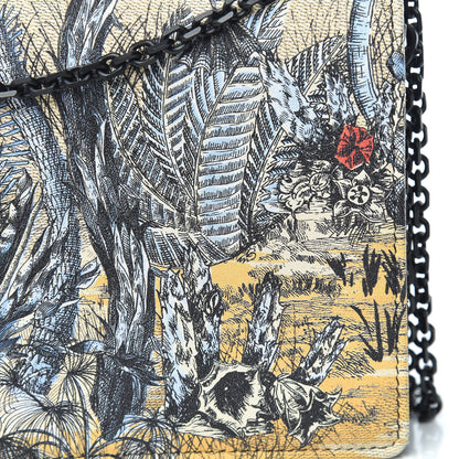Christian Dior Calfskin Lady Dior Toile De Jouy Clutch Denim Blue 14 of 15