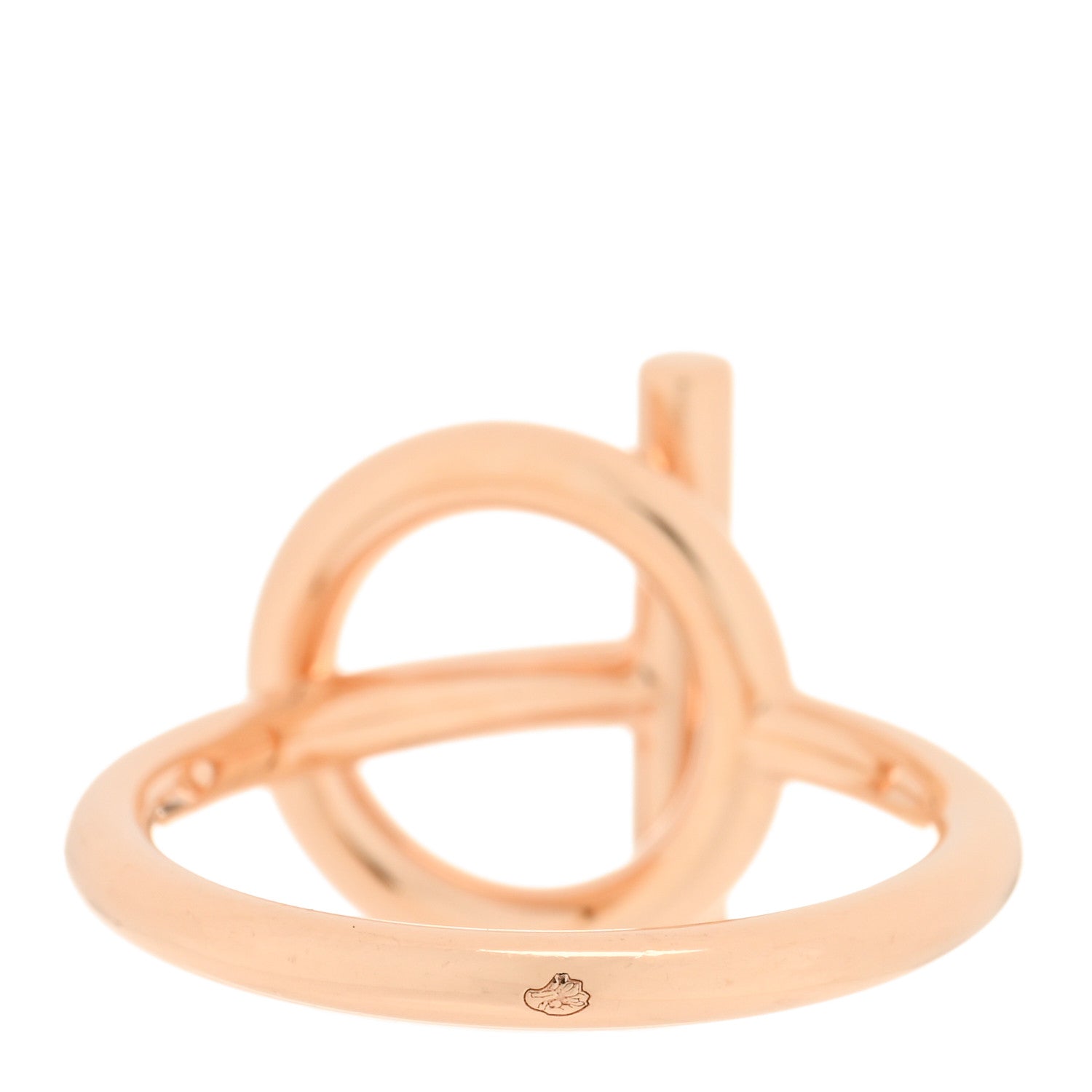 Hermes 18K Rose Gold Diamond PM Echappee Ring 49 5 3 of 5
