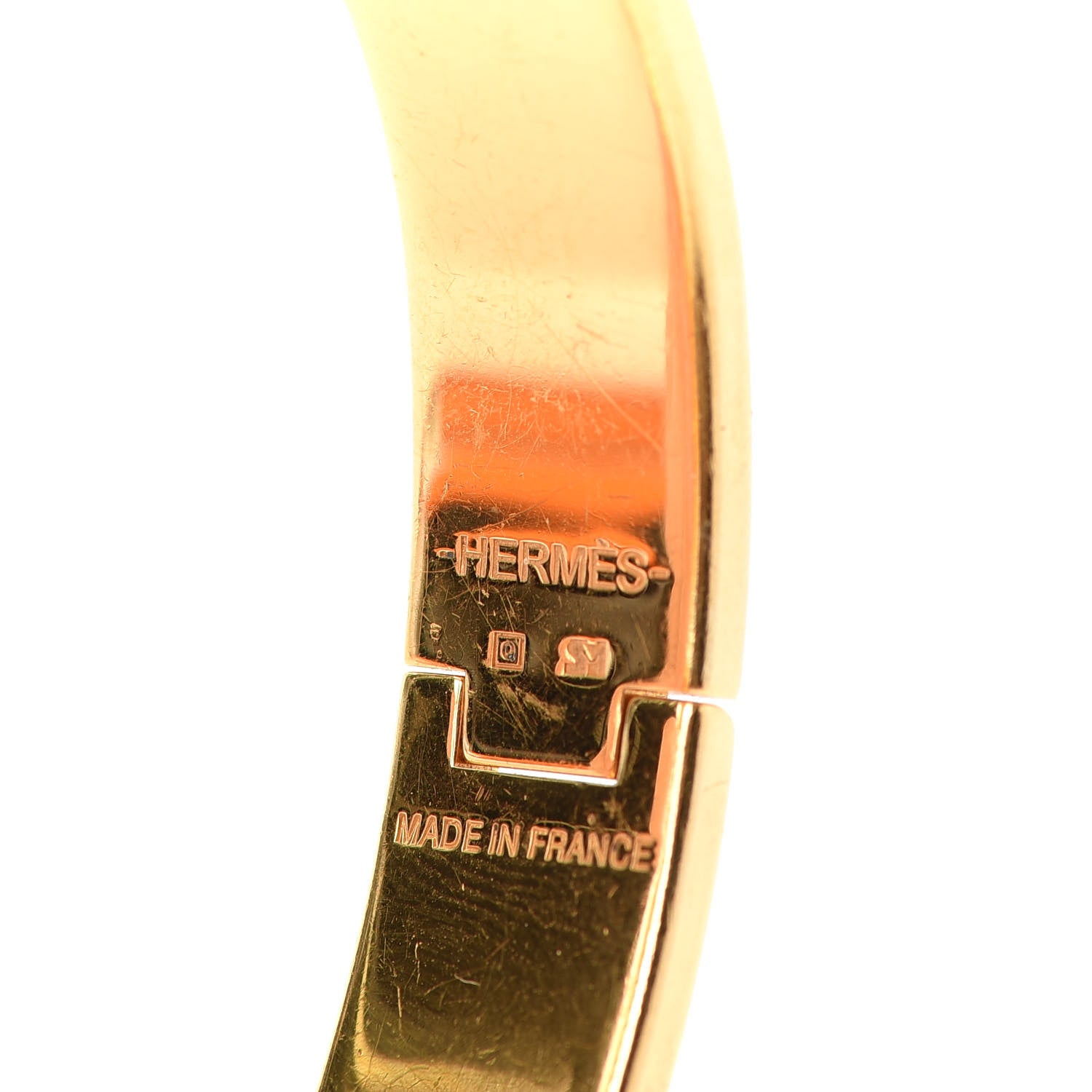 Hermes Enamel Narrow Clic Clac H Bracelet PM Orange 4 of 4