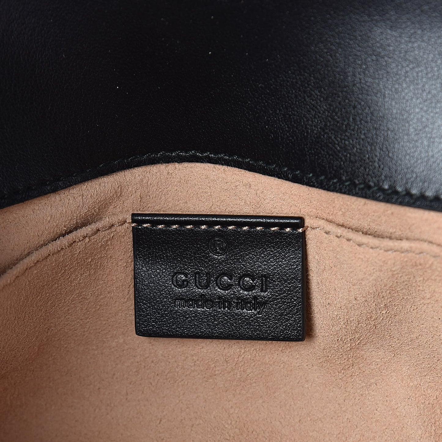 Calfskin Matelasse Mini GG Marmont Shoulder Bag Black