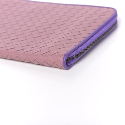 Bottega Veneta Nappa Intrecciato Flat Zip Pouch Deco Rose Corot 8 of 9