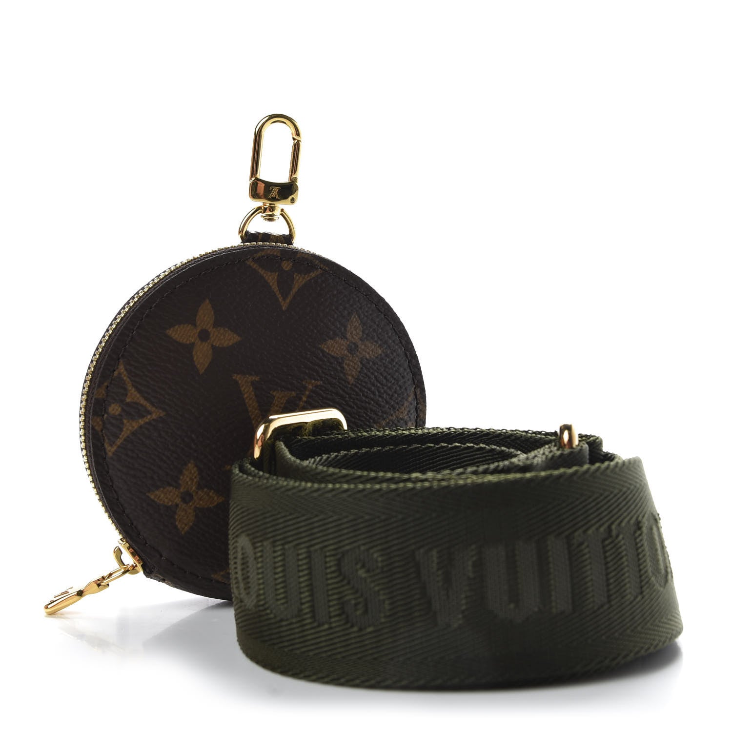 Louis Vuitton Nylon Monogram Strap with Coin Purse Kaki 1 of 8