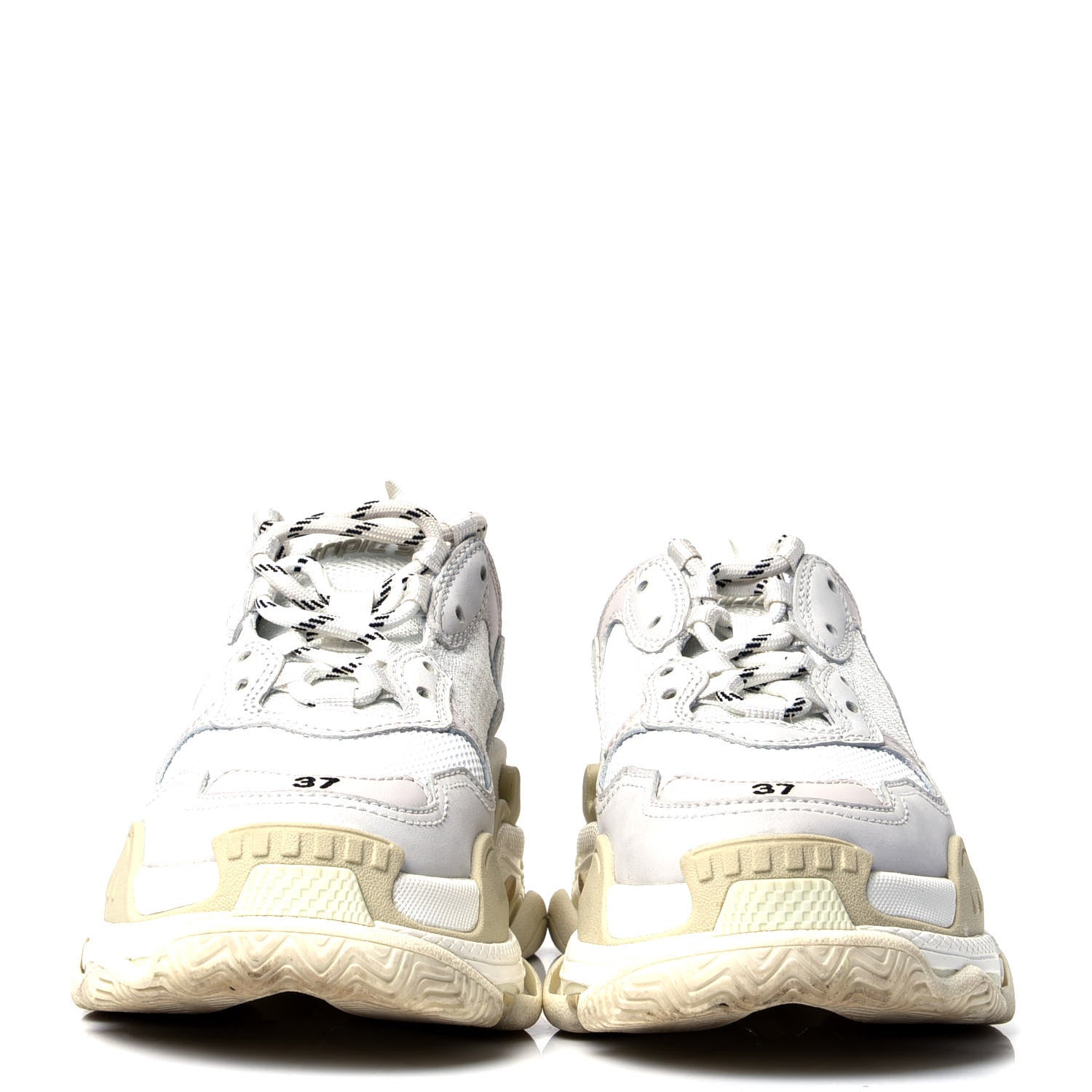 Balenciaga Fabric Mesh Womens Triple S Sneakers 37 White 2 of 6