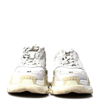 Balenciaga Fabric Mesh Womens Triple S Sneakers 37 White 2 of 6