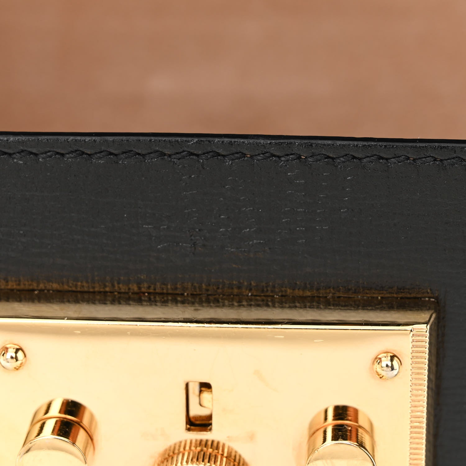 Gucci Calfskin Small Padlock Bamboo Shoulder Bag Black 10 of 10