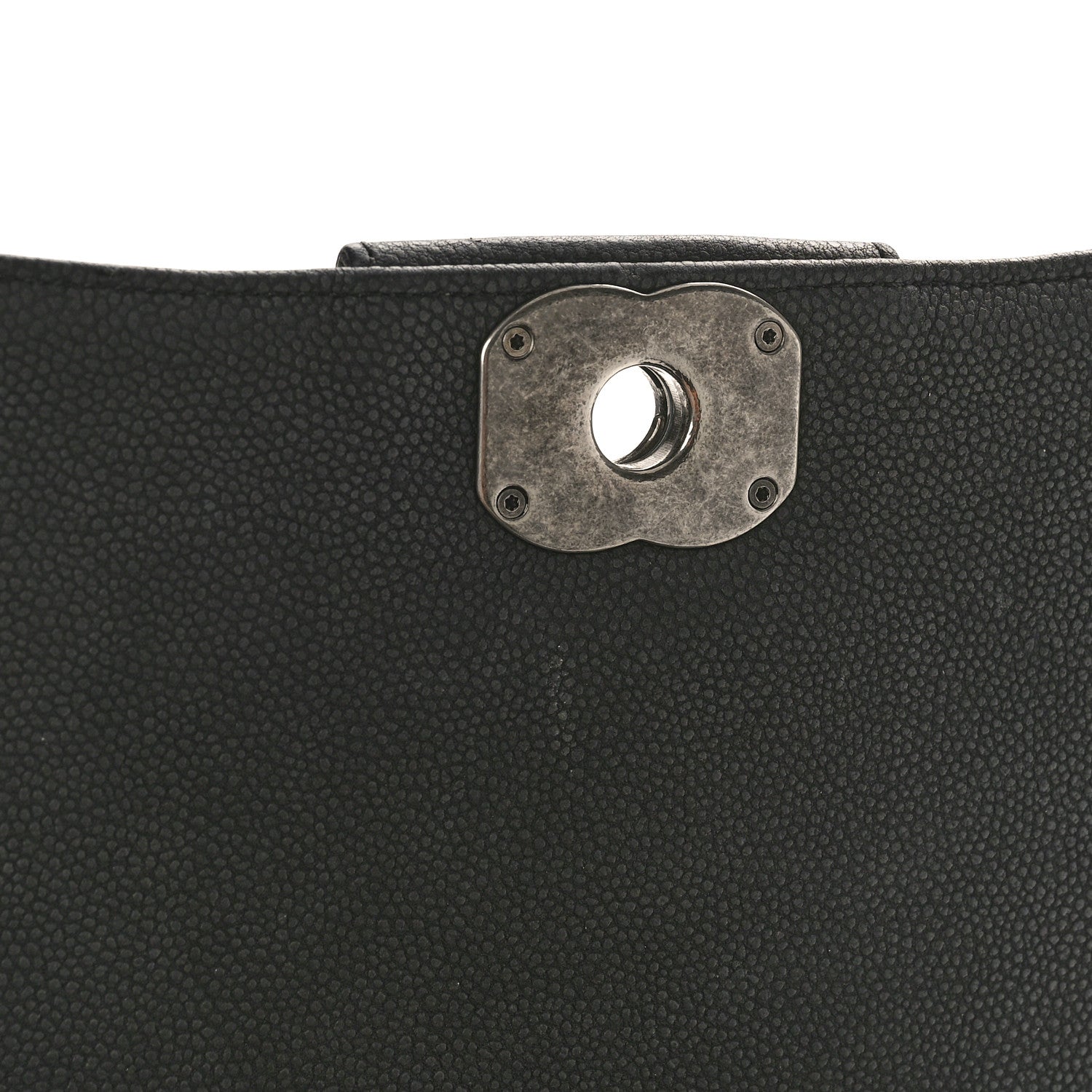 Chanel Washed Caviar Quilted Small Square Turn Around Ligne Flap Dark Grey 11 of 14