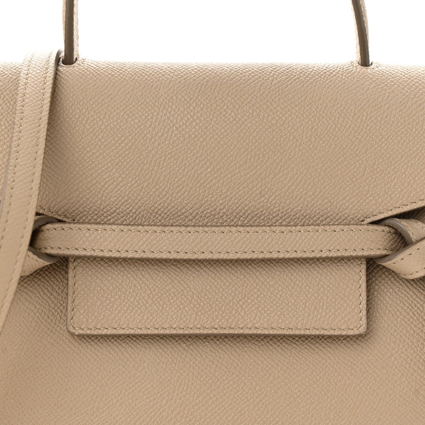Grained Calfskin Nano Belt Bag Light Taupe