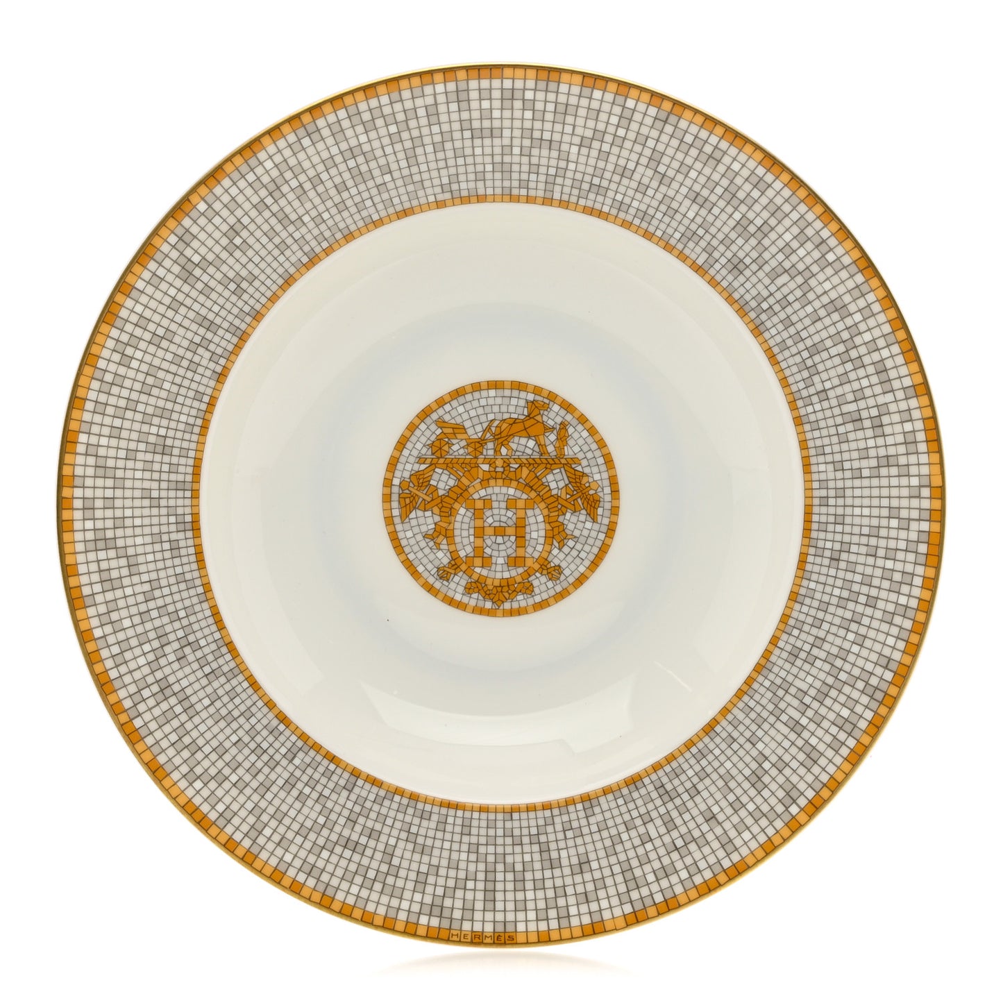 Porcelain Mosaique Au 24 Platine Soup Plate