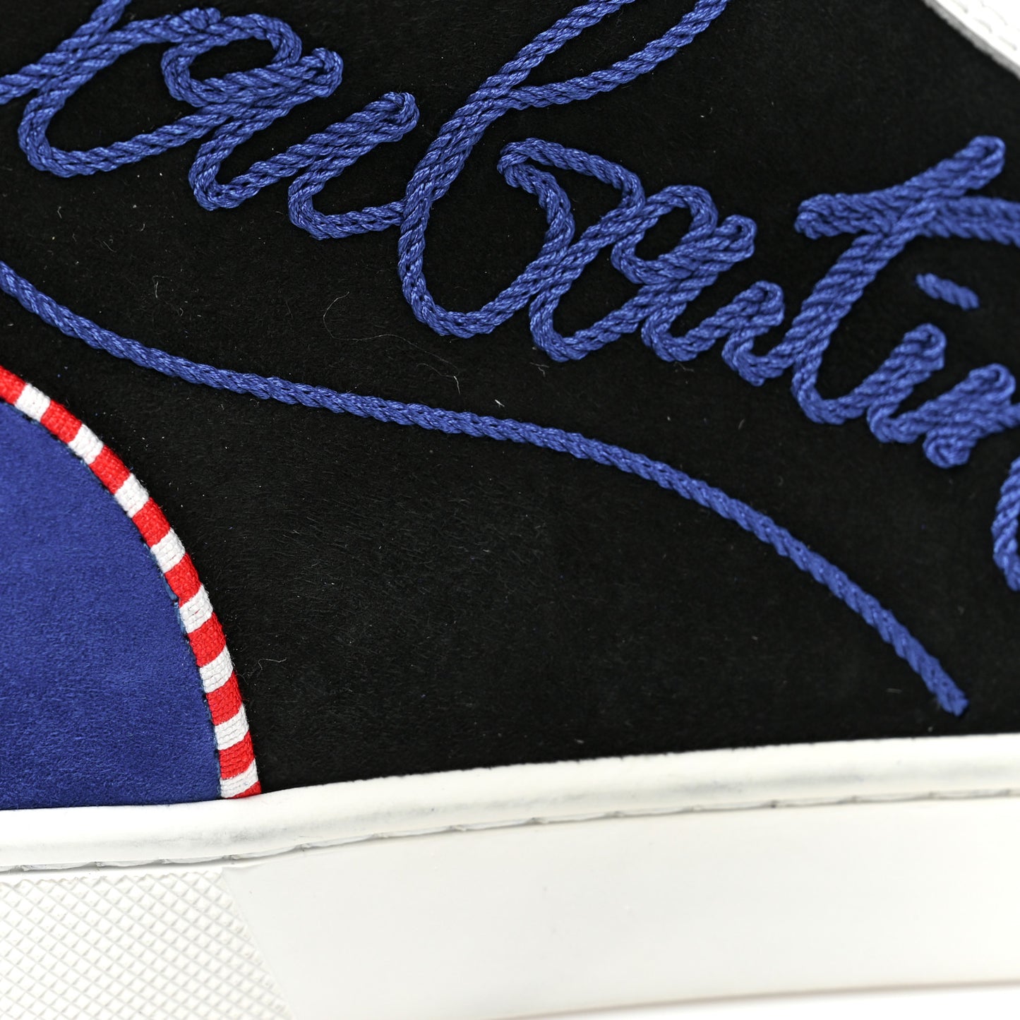 Patent Suede Navy Louis Flat Sneakers 45 Version Multicolor