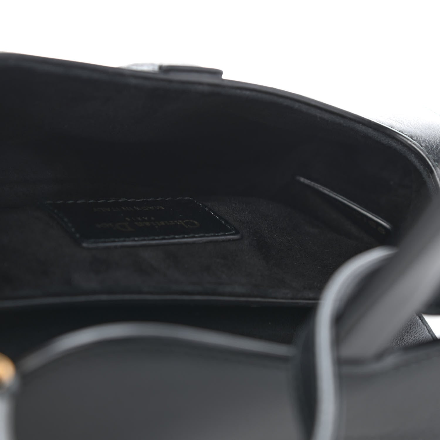 Christian Dior Calfskin Mini Saddle Bag Black 4 of 5
