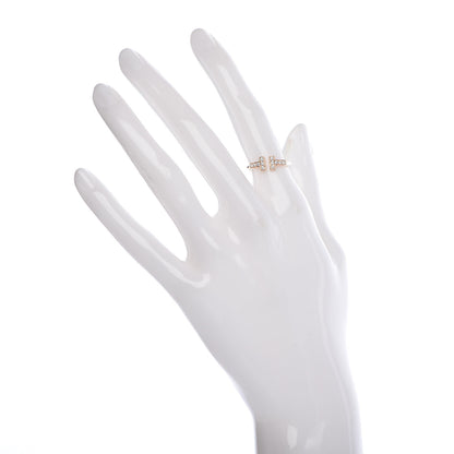 Tiffany 18K Rose Gold Diamond T Wire Ring 49 5 2 of 6